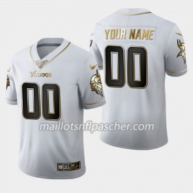 Maillot Minnesota Vikings Custom Nike Blanc Golden Edition 100th - Homme